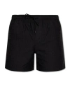 Balmain Wide-leg Swimming Trunks In Black