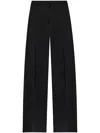 Balmain Crepe Straight-leg Tailored Trousers In Black