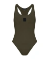 Balmain Logo Patch One-piece In Green
