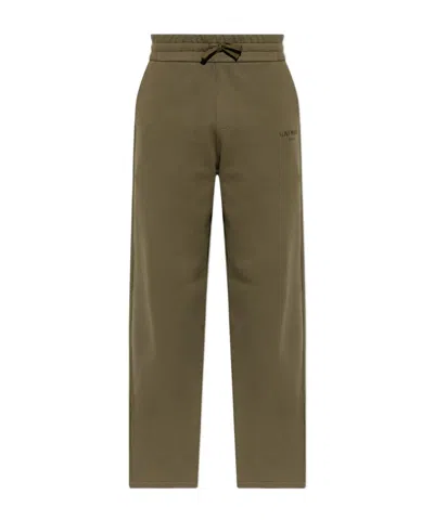 Balmain Wide-leg Sweatpants In Green