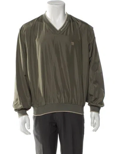 Pre-owned Balmain Windbreaker In Green