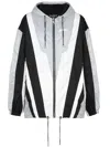 Balmain Color Block Patterned Multicuts Nylon Windbreaker