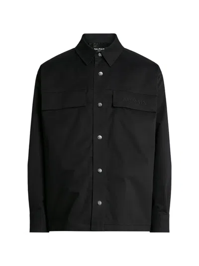 Balmain Windbreaker Jacket In Black