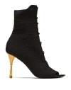 Balmain Booties Monogram Black Monogram In Black