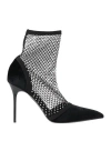 Balmain Woman Ankle Boots Black Size 8.5 Polyester, Elastane In Black