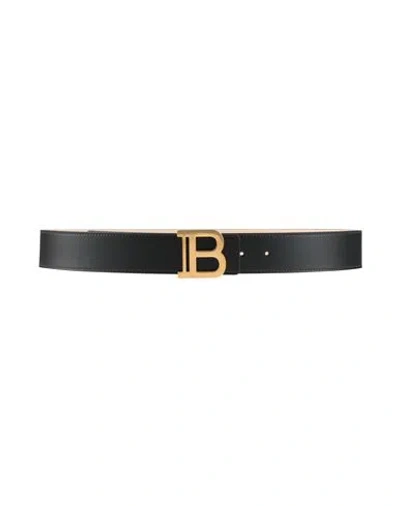 Balmain Woman Belt Black Size 32 Calfskin