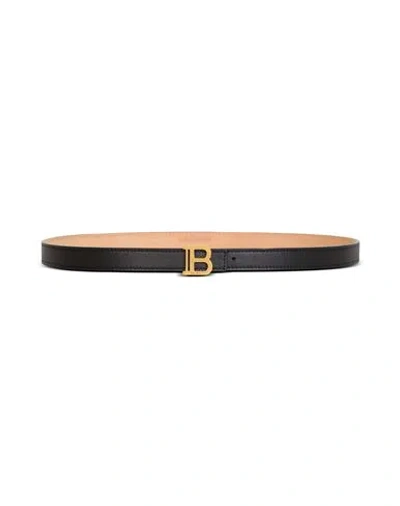 Balmain Woman Belt Black Size 36 Calfskin