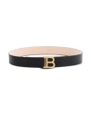 Balmain B-belt In Leather Woman Belt Black Size 34 Leather In Black