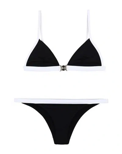Balmain Woman Bikini Black Size 14 Polyamide, Elastane