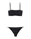 Balmain Woman Bikini Black Size 8 Polyamide, Elastane