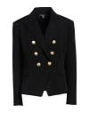 Balmain Double-breasted Black Jacket In Black