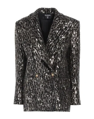 Balmain Woman Blazer Black Size 8 Rayon, Elastane, Viscose, Polyester