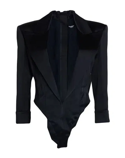 Balmain Woman Bodysuit Black Size 4 Viscose