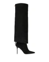 Balmain Suede Ariel Knee Length Boots In Black