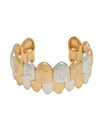 Balmain Woman Bracelet Gold Size L Brass In Multi