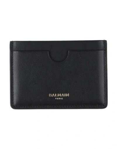 Balmain Woman Cardholder Black Size - Calfskin