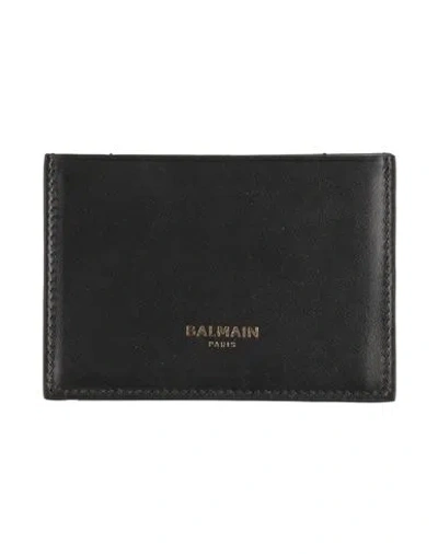 Balmain Woman Cardholder Black Size - Calfskin