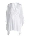 Balmain Woman Cover-up White Size S/m Viscose, Cotton In White