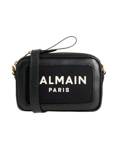 Balmain Woman Cross-body Bag Black Size - Cotton, Calfskin