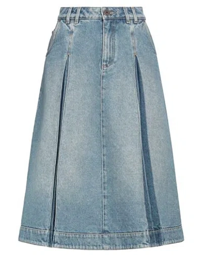 Balmain Woman Denim Skirt Blue Size 8 Cotton