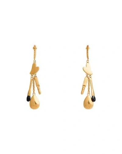 Balmain Woman Earrings Gold Size - Brass, Zamak