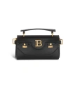 Balmain Small B-buzz Top Handle Bag In Calfskin In Black