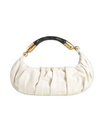 Balmain Woman Handbag White Size - Leather