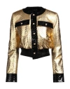 BALMAIN BALMAIN WOMAN JACKET GOLD SIZE 10 LAMBSKIN