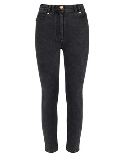 Balmain High-rise Slim Fit Jeans In Black