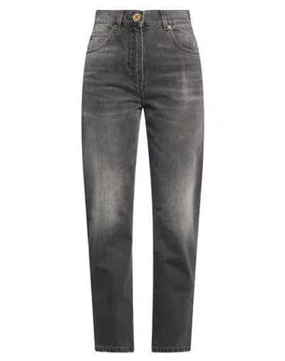 Balmain Woman Jeans Black Size 4 Cotton