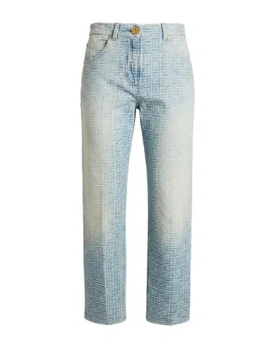 Balmain Woman Jeans Blue Size 6 Cotton