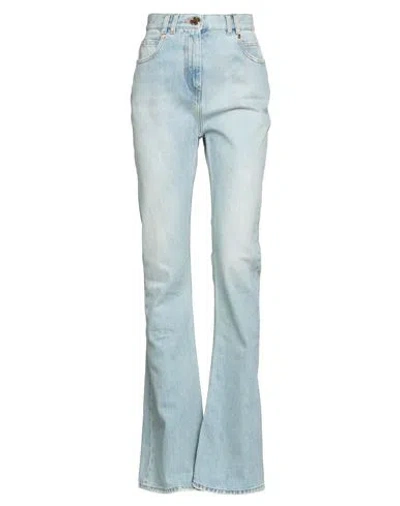 Balmain Woman Jeans Blue Size 8 Cotton