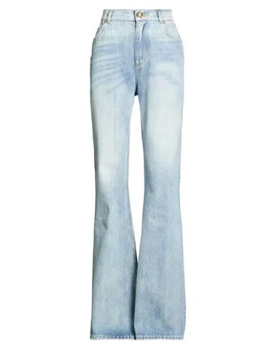 Balmain Woman Jeans Blue Size 8 Cotton