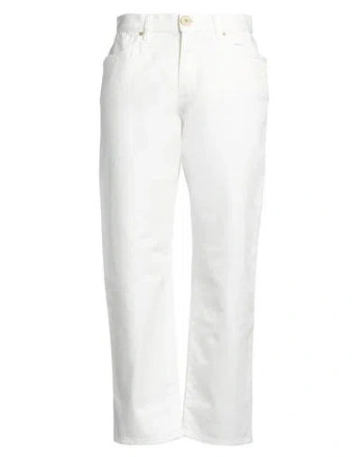 Balmain Woman Jeans White Size 8 Cotton