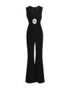 Balmain Embellished Crêpe Jumpsuit In Black