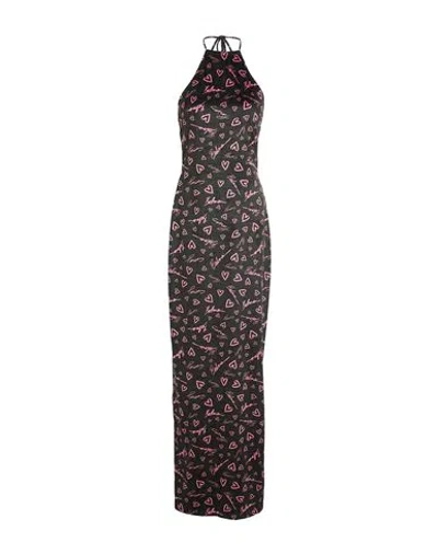 Balmain Woman Maxi Dress Dark Green Size 2 Polyester, Elastane In Burgundy