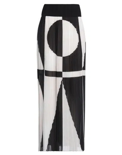 Balmain Woman Maxi Skirt Black Size 8 Polyester