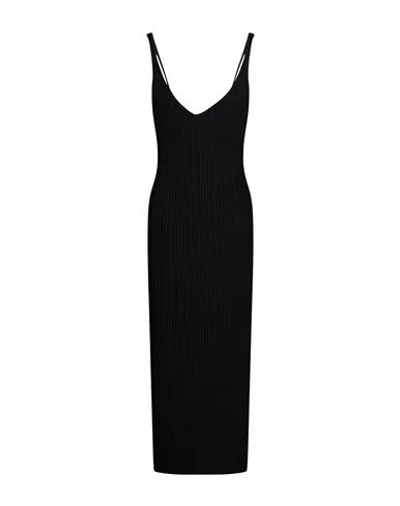 Balmain Woman Midi Dress Black Size 6 Viscose, Polyamide