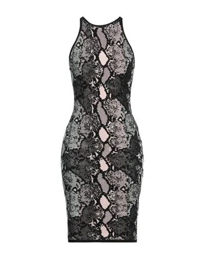 Balmain Woman Midi Dress Black Size 8 Viscose, Polyamide