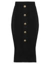 Balmain Black Skirt With Logo Buttons And Zip Closure In Black