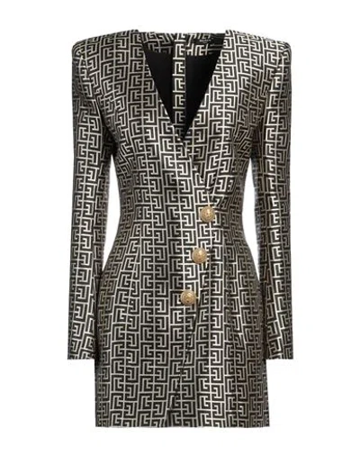 Balmain Woman Mini Dress Black Size 4 Acetate, Silk