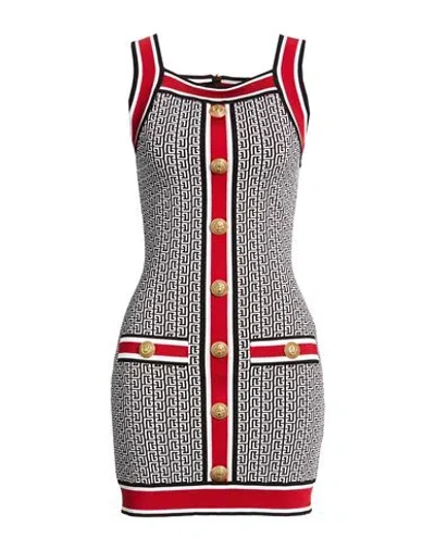 Balmain Woman Mini Dress Black Size 4 Viscose, Polyester, Polyamide