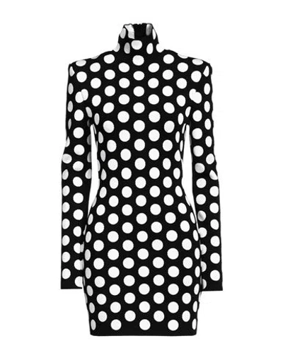Balmain Woman Mini Dress Black Size 6 Viscose, Polyester