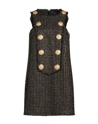 Balmain Woman Mini Dress Black Size 6 Viscose, Polyester, Cotton, Polyamide