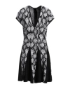 Balmain Short-sleeve Python Jacquard-knit Skater Dress In Black