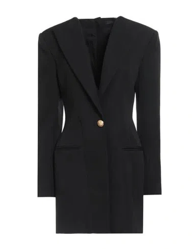 Balmain Woman Mini Dress Black Size 8 Wool