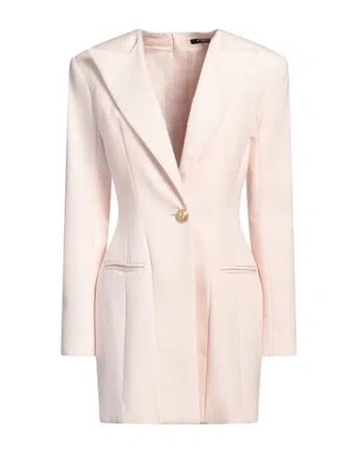 Balmain Woman Mini Dress Light Pink Size 10 Wool