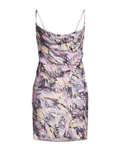 Balmain Woman Mini Dress Lilac Size 4 Cupro In Multi