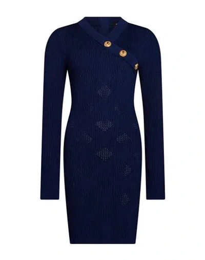 Balmain Woman Mini Dress Navy Size 4 Viscose, Polyester