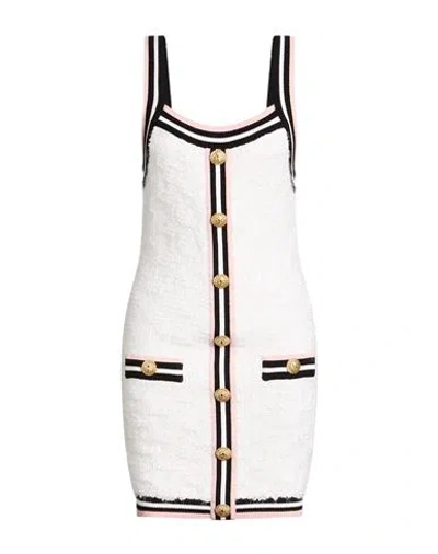 Balmain Woman Mini Dress White Size 8 Polyamide, Viscose, Cotton, Polyester